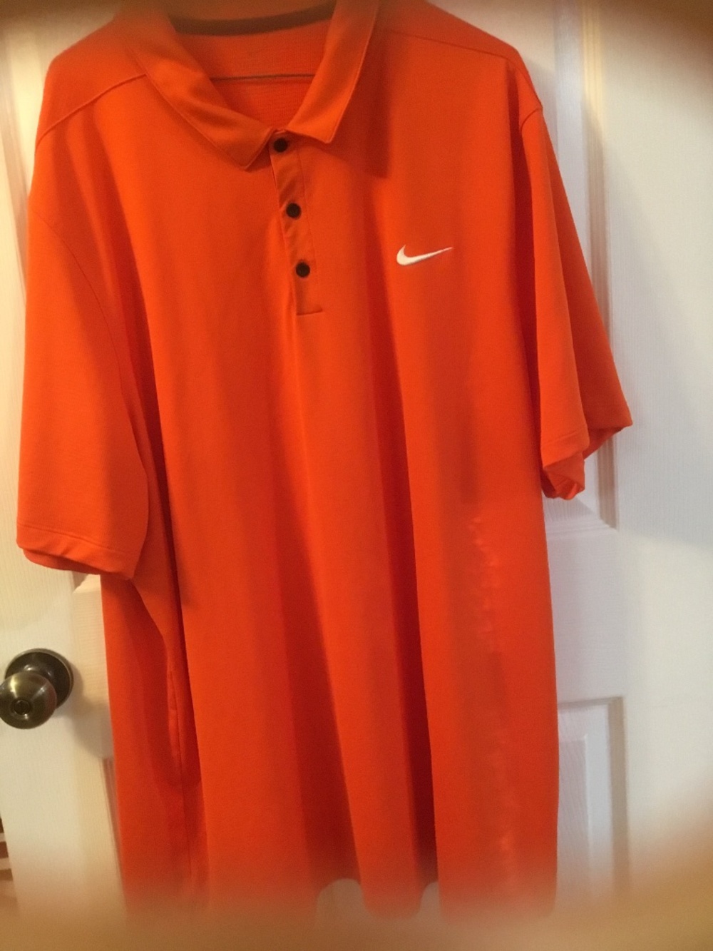 Nike Men’s Polo (Orange and White) Dri-Fit  NICE!